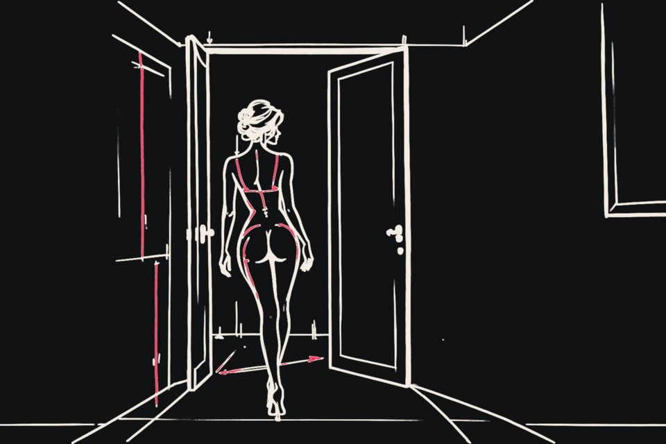 A woman and a wall of screens: browse rooms