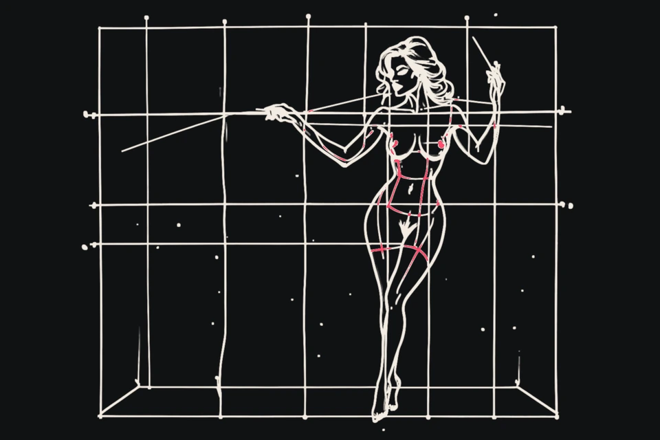 A woman and a wall of screens: multi cam viewer