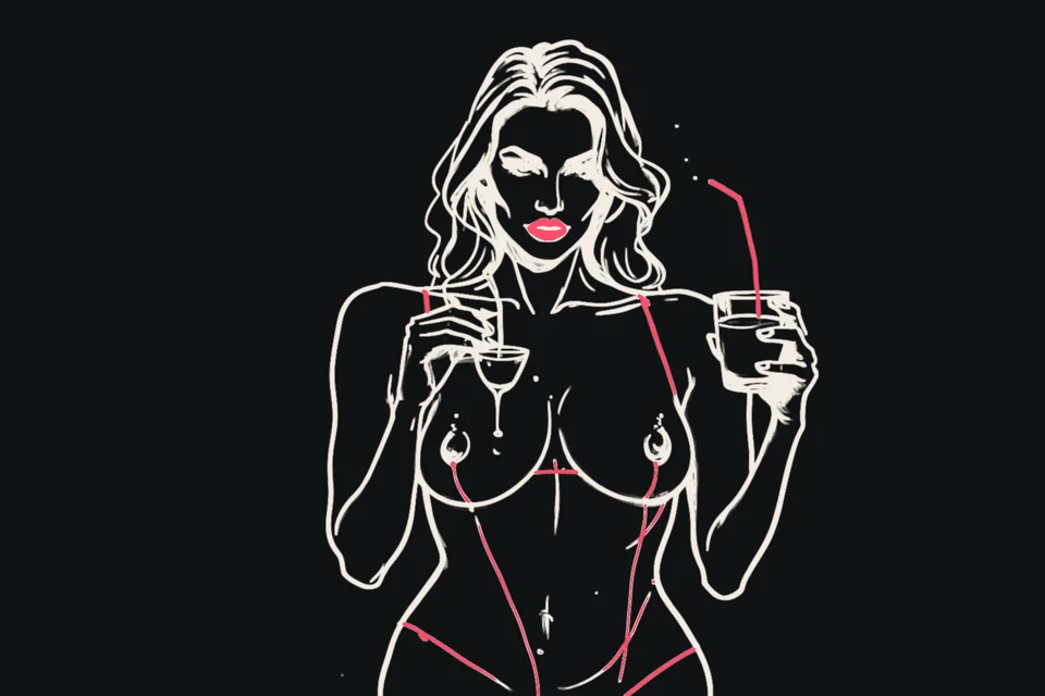 A woman holds a glass of milk